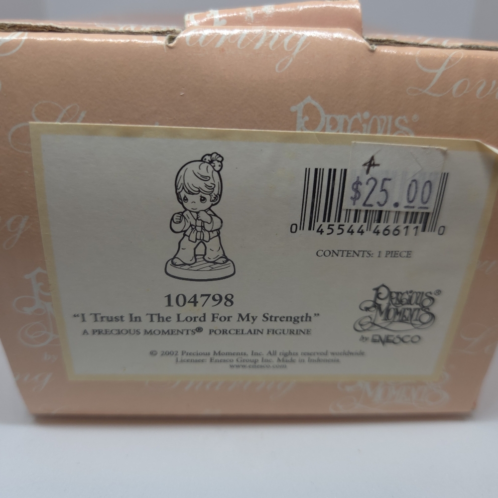 Precious Moments "I Trust in the Lord for My Strength" Item #104787 - Picture 5 of 5
